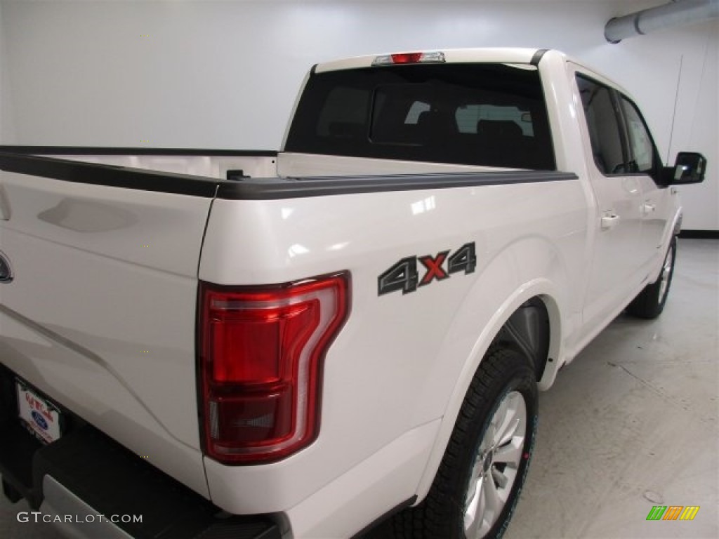 2016 F150 Lariat SuperCrew 4x4 - White Platinum / Black photo #7
