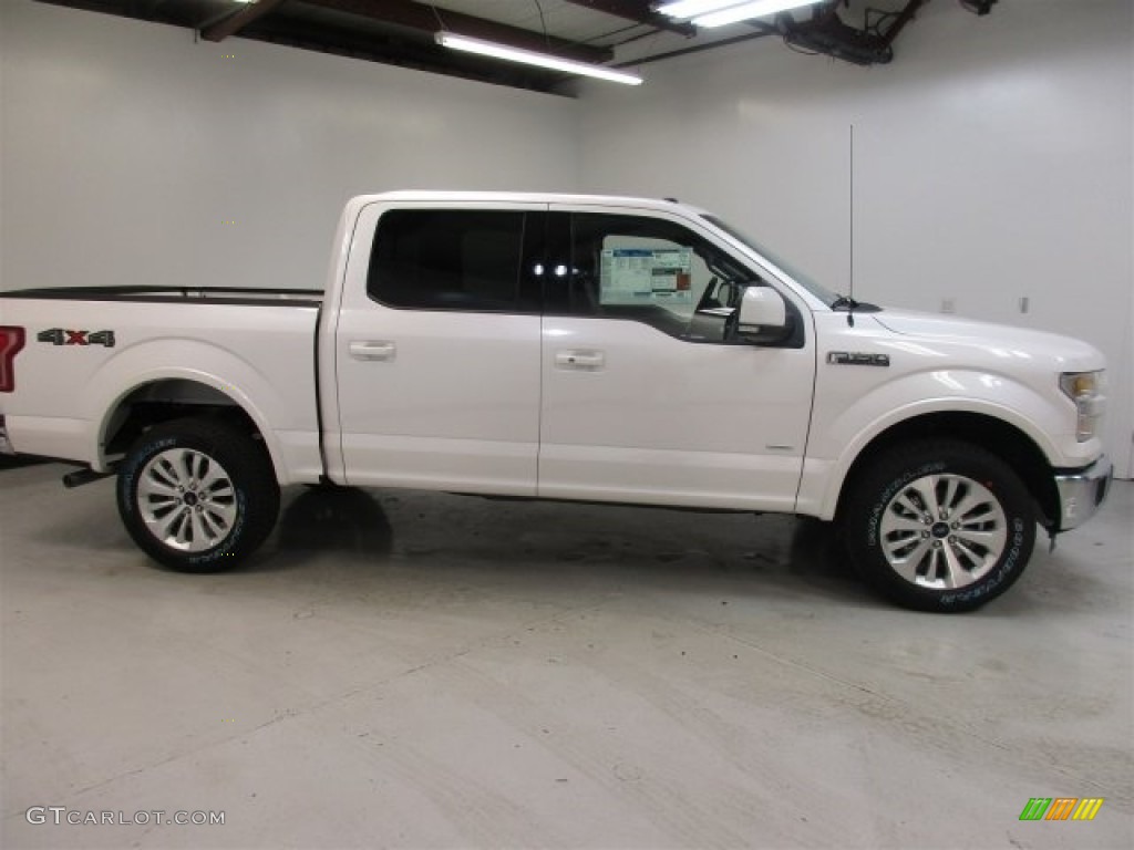 2016 F150 Lariat SuperCrew 4x4 - White Platinum / Black photo #8