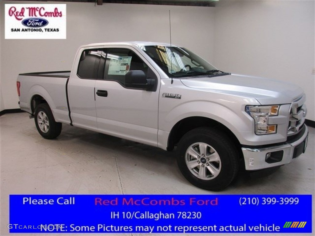 2016 F150 XLT SuperCab - Ingot Silver / Medium Earth Gray photo #1