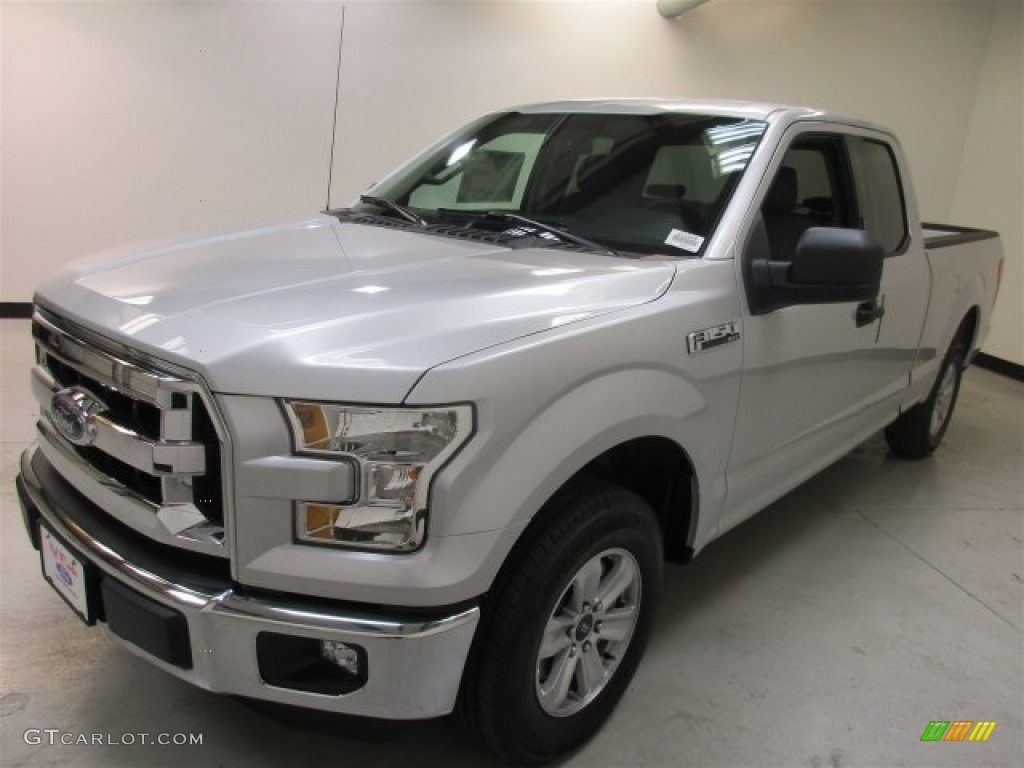 2016 F150 XLT SuperCab - Ingot Silver / Medium Earth Gray photo #3