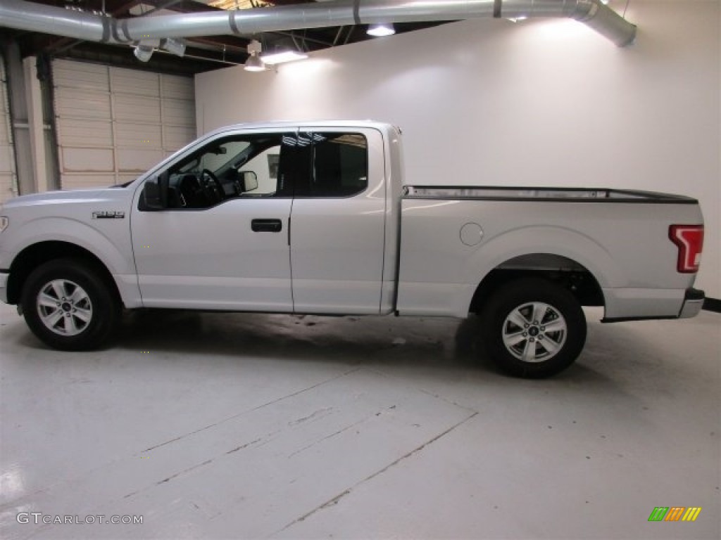 2016 F150 XLT SuperCab - Ingot Silver / Medium Earth Gray photo #4