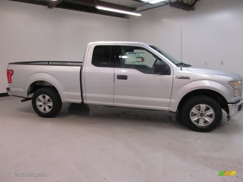 2016 F150 XLT SuperCab - Ingot Silver / Medium Earth Gray photo #8