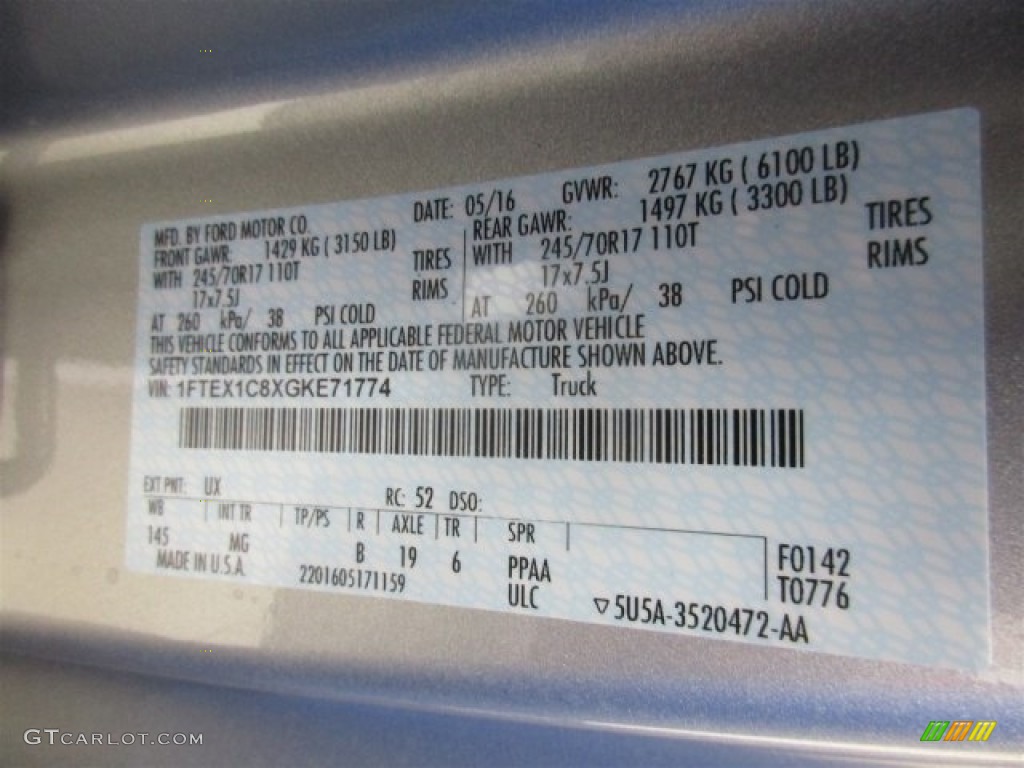 2016 F150 XLT SuperCab - Ingot Silver / Medium Earth Gray photo #20