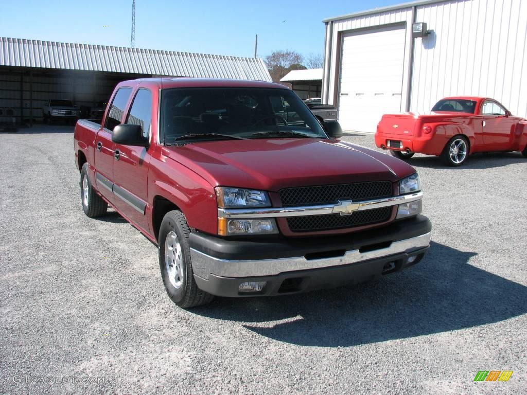 2004 Silverado 1500 LS Crew Cab - Sport Red Metallic / Dark Charcoal photo #4