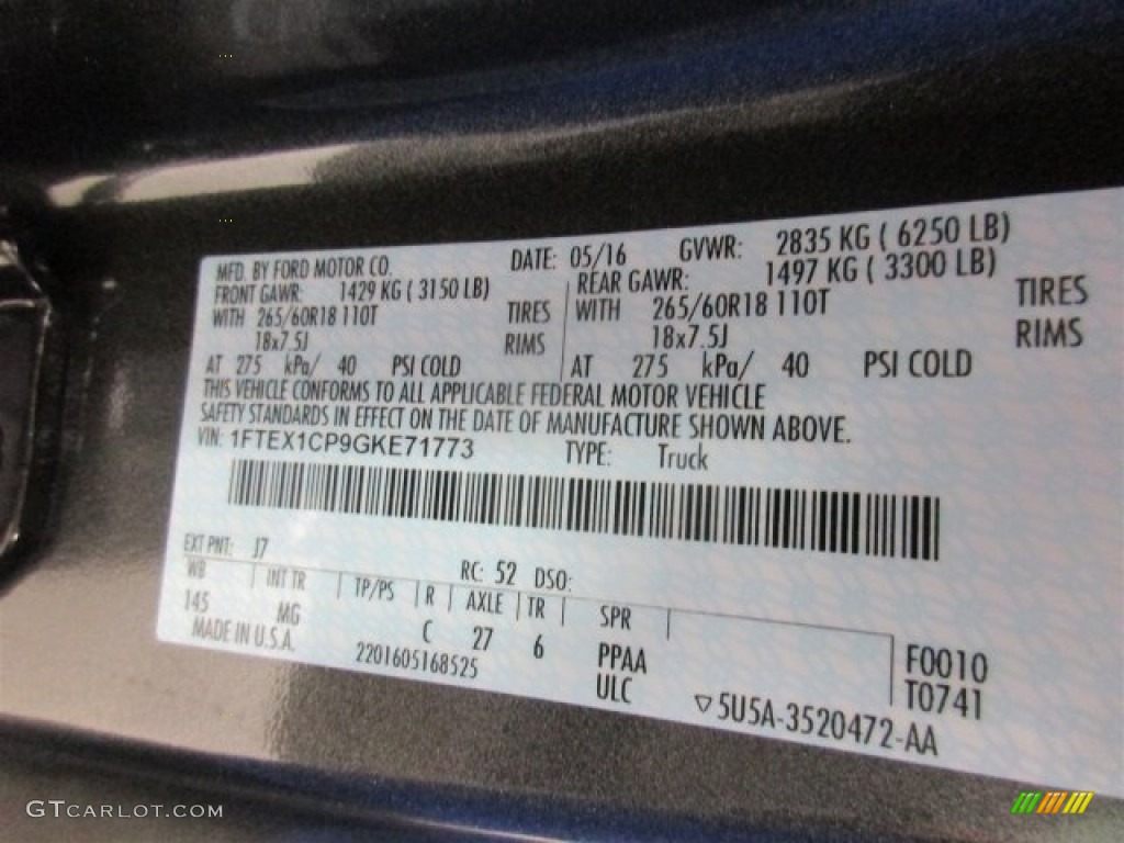 2016 F150 XLT SuperCab - Magnetic / Medium Earth Gray photo #18