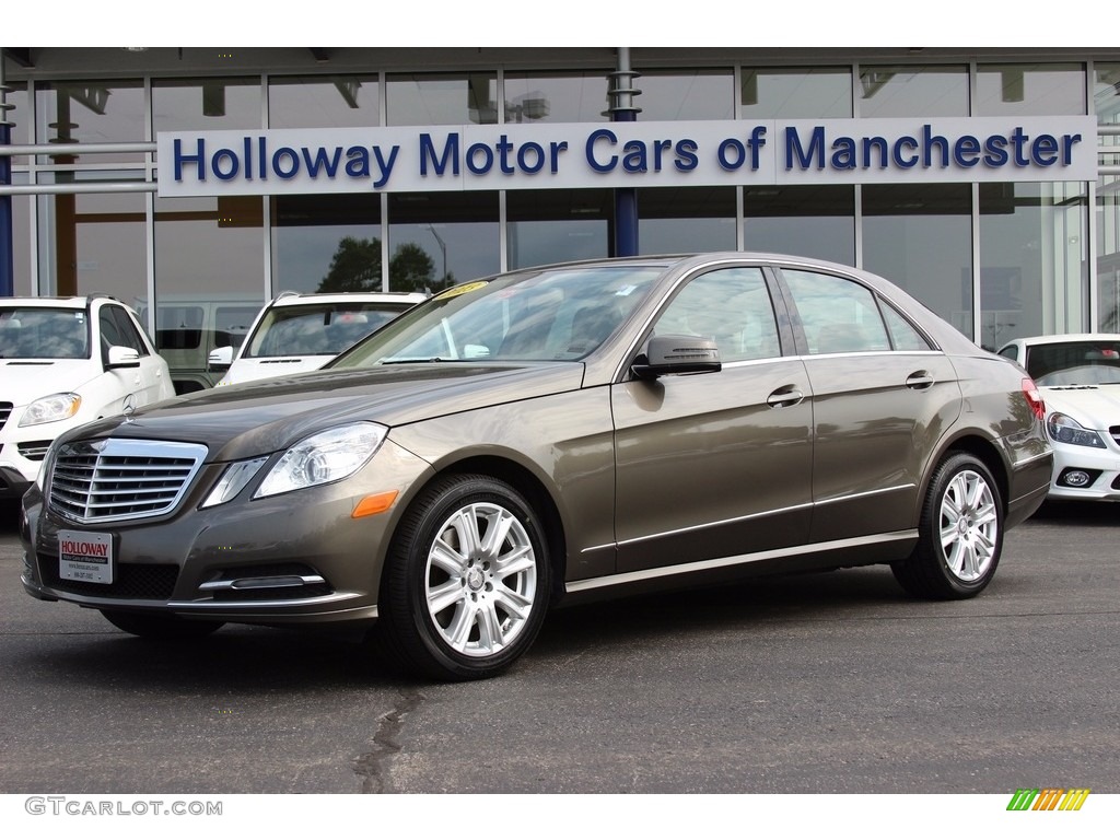 2013 E 350 4Matic Sedan - Indium Grey Metallic / Almond/Black photo #1