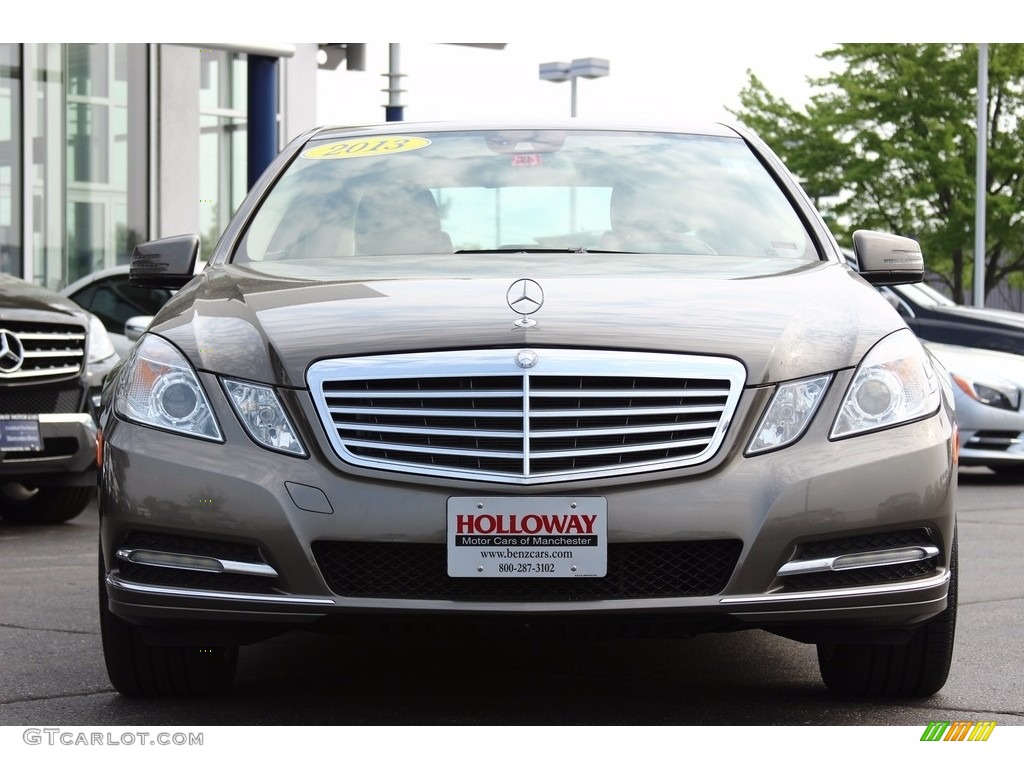 2013 E 350 4Matic Sedan - Indium Grey Metallic / Almond/Black photo #2