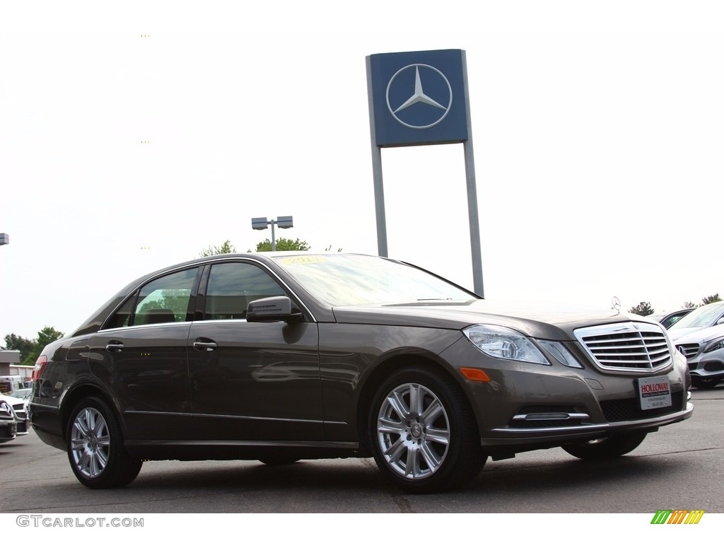 2013 E 350 4Matic Sedan - Indium Grey Metallic / Almond/Black photo #3