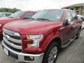 2016 Ruby Red Ford F150 Lariat SuperCrew 4x4  photo #2