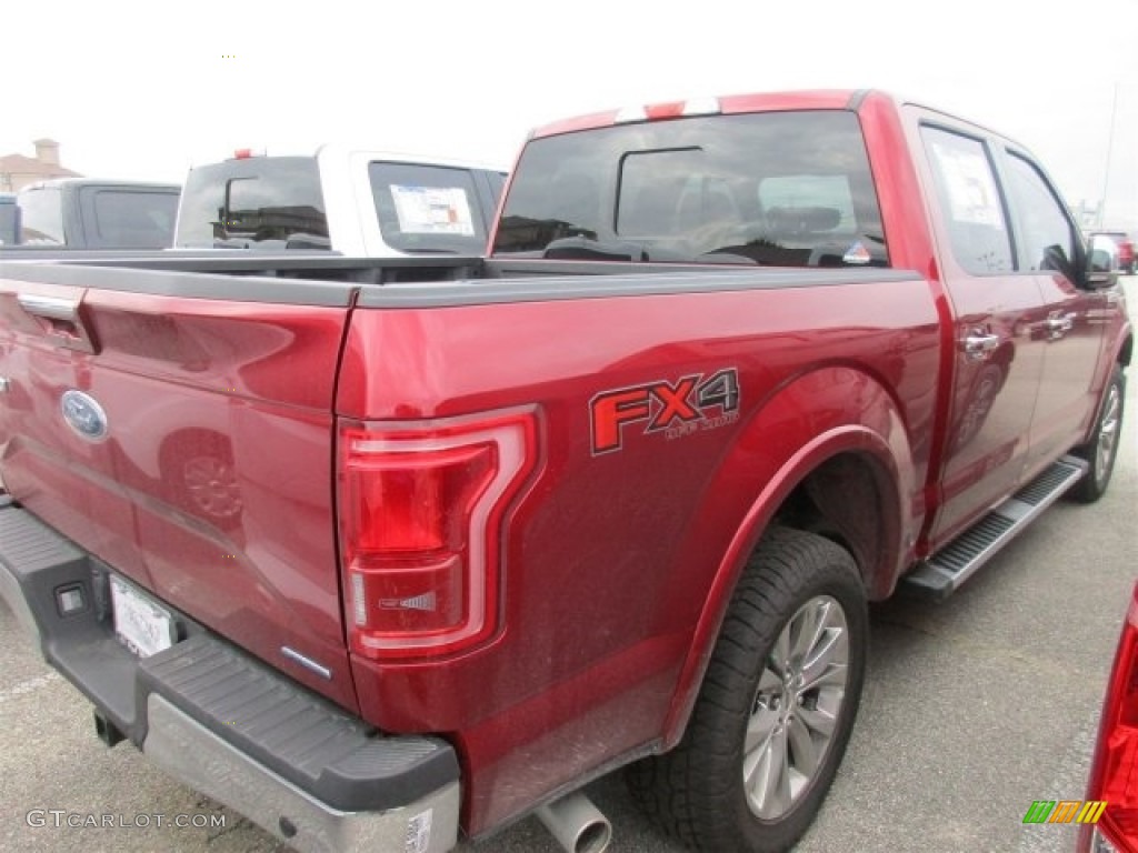 2016 F150 Lariat SuperCrew 4x4 - Ruby Red / Black photo #7