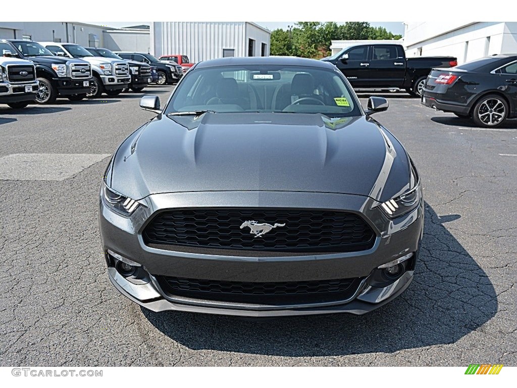 2016 Mustang EcoBoost Coupe - Magnetic Metallic / Ebony photo #4