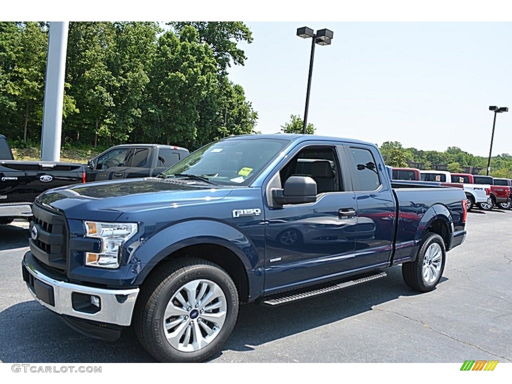 2016 F150 XL SuperCab - Blue Jeans / Medium Earth Gray photo #3