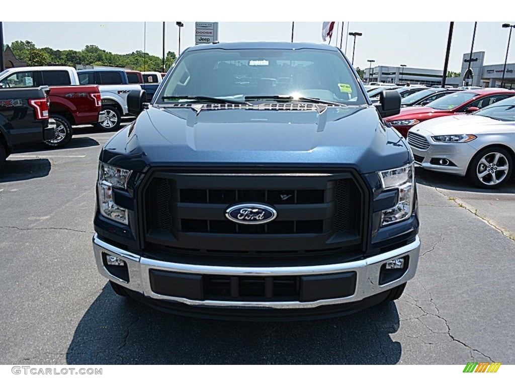 2016 F150 XL SuperCab - Blue Jeans / Medium Earth Gray photo #4