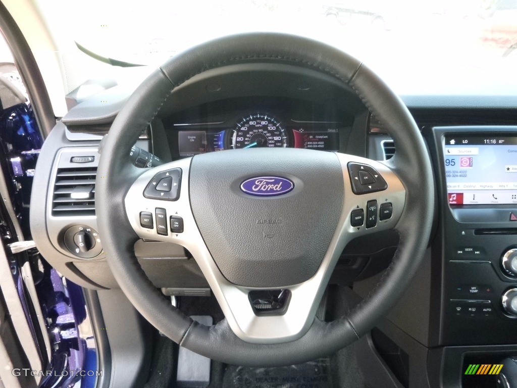 2016 Ford Flex SEL AWD Charcoal Black Steering Wheel Photo #113313554