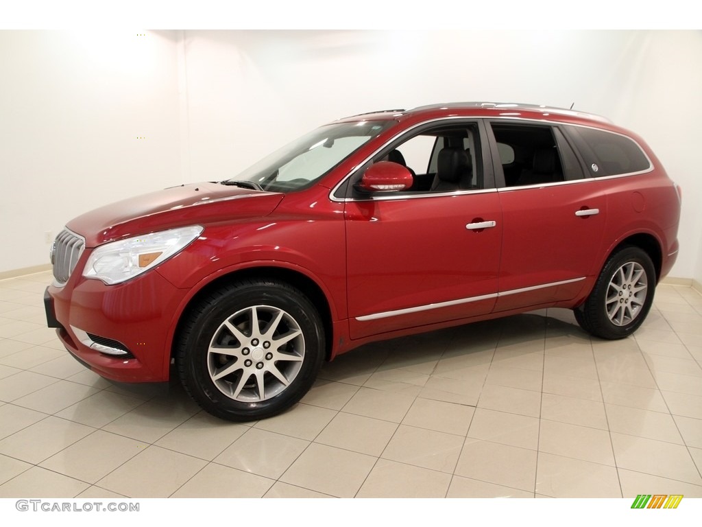 2013 Enclave Leather AWD - Crystal Red Tintcoat / Ebony Leather photo #3