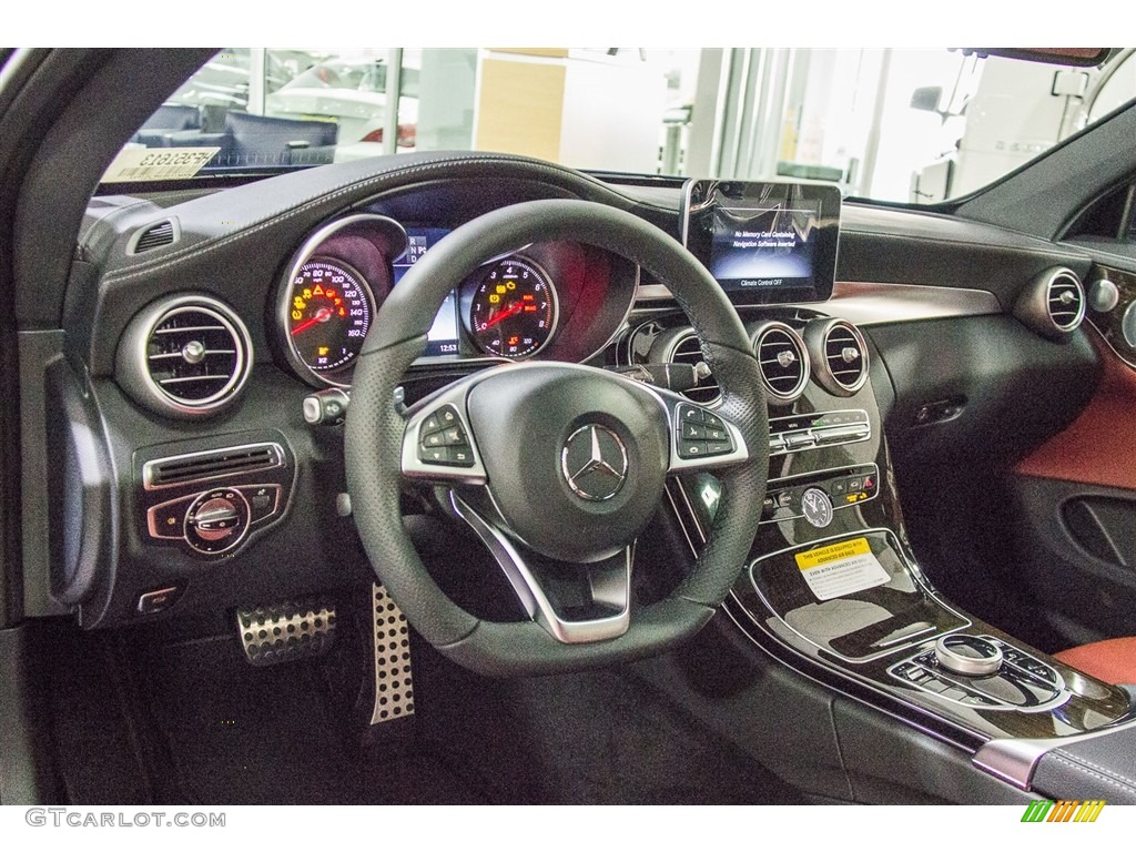 2017 Mercedes-Benz C 300 Coupe Cranberry Red/Black Dashboard Photo #113316866