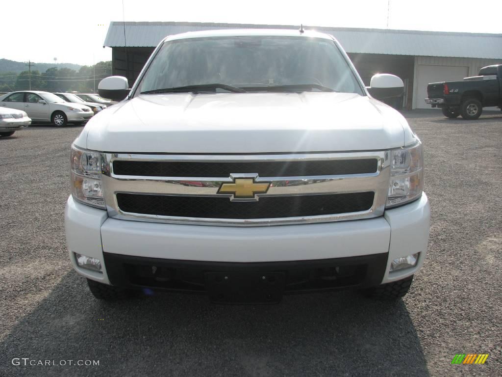 2007 Silverado 1500 LTZ Crew Cab 4x4 - Summit White / Ebony Black photo #3