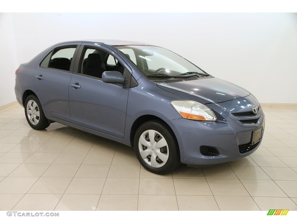 2008 Yaris Sedan - Pacific Blue Metallic / Dark Charcoal photo #1