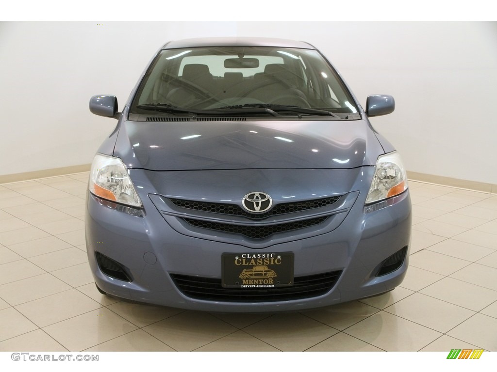2008 Yaris Sedan - Pacific Blue Metallic / Dark Charcoal photo #2