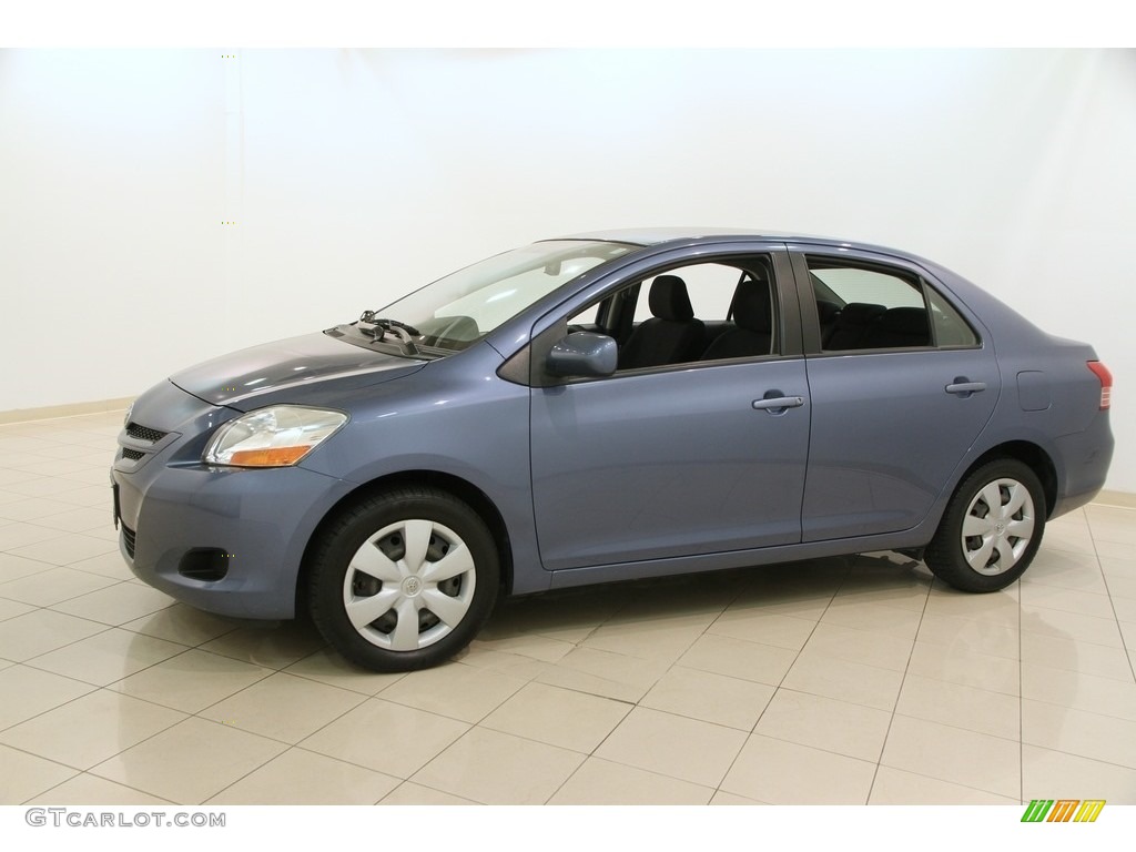 2008 Yaris Sedan - Pacific Blue Metallic / Dark Charcoal photo #3