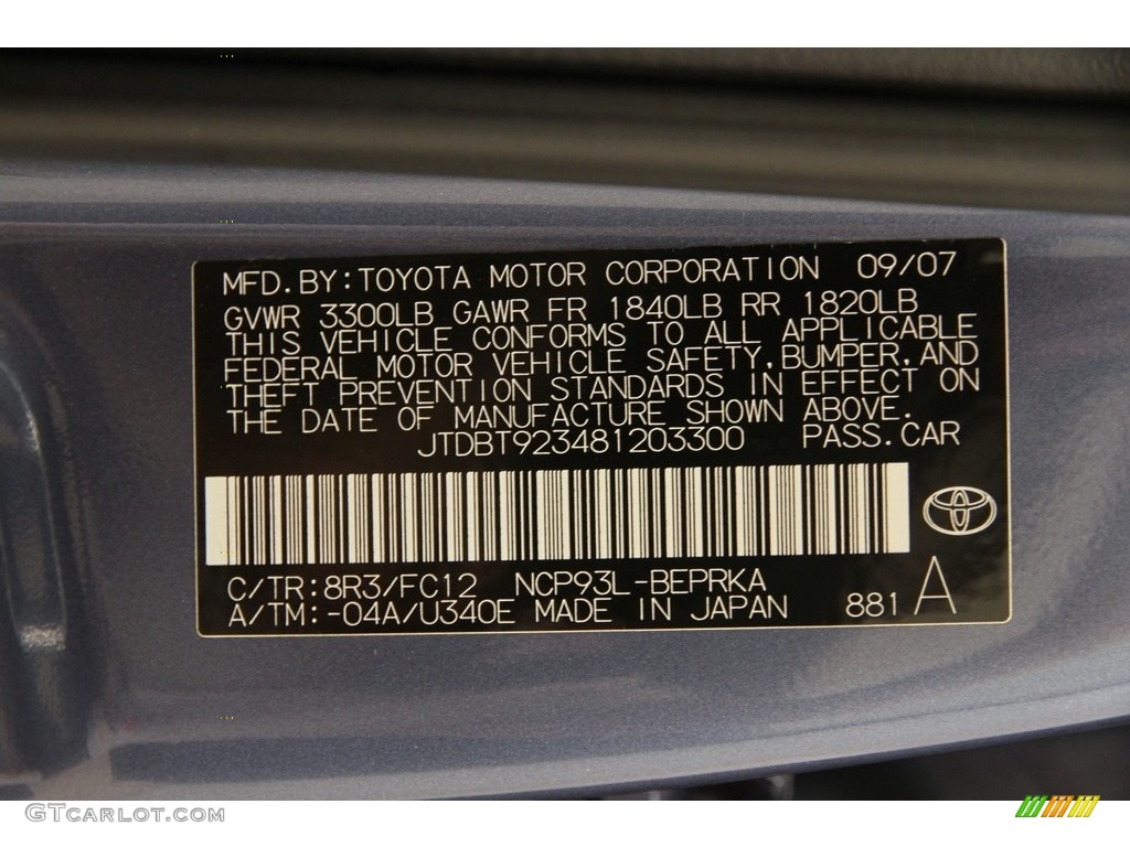2008 Yaris Sedan - Pacific Blue Metallic / Dark Charcoal photo #15