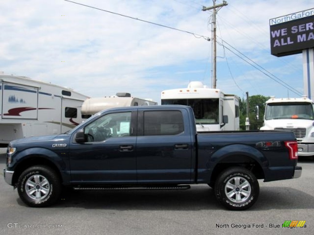 2016 F150 XLT SuperCrew 4x4 - Blue Jeans / Medium Earth Gray photo #2
