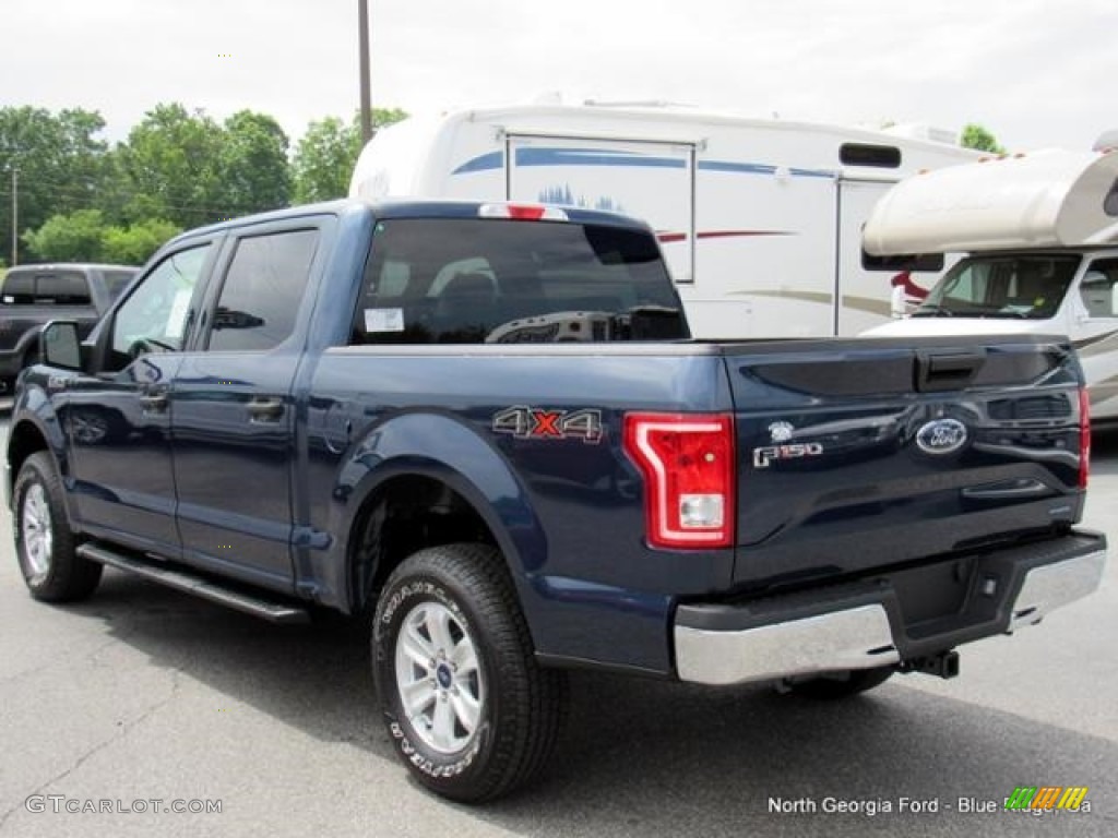 2016 F150 XLT SuperCrew 4x4 - Blue Jeans / Medium Earth Gray photo #3