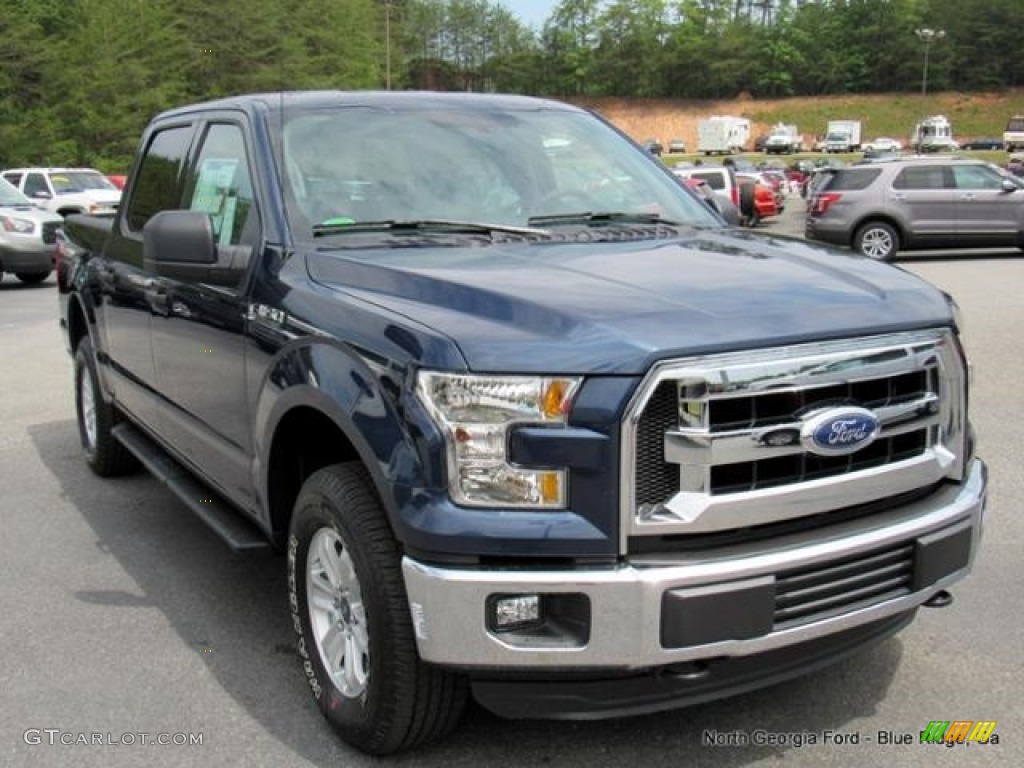 2016 F150 XLT SuperCrew 4x4 - Blue Jeans / Medium Earth Gray photo #7