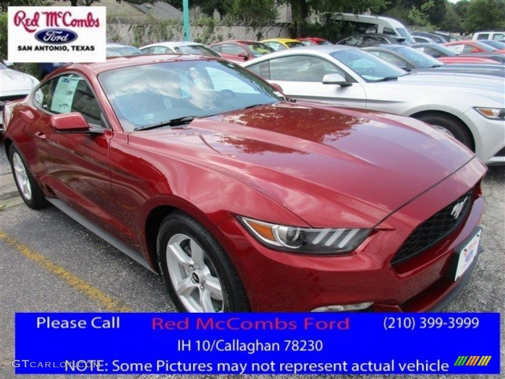 2016 Mustang V6 Coupe - Ruby Red Metallic / Ebony photo #1