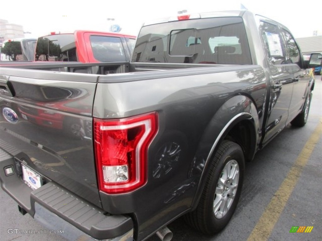 2016 F150 Lariat SuperCrew - Magnetic / Black photo #8