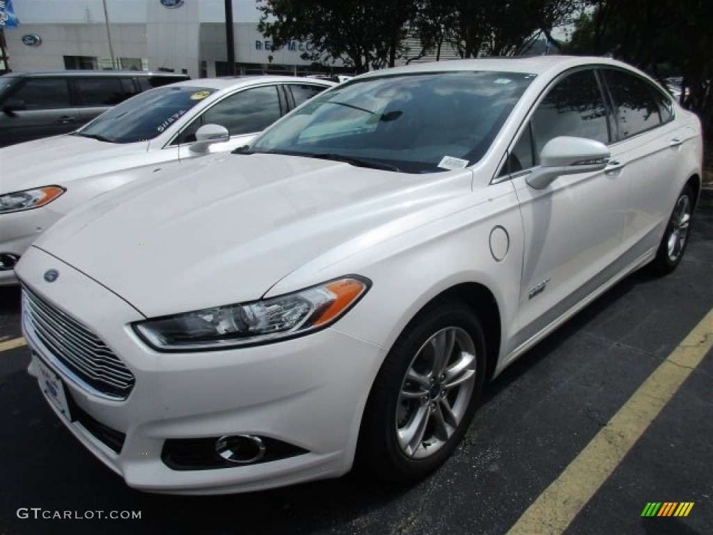 White Platinum Tri-Coat Metallic 2016 Ford Fusion Energi Titanium Exterior Photo #113333234