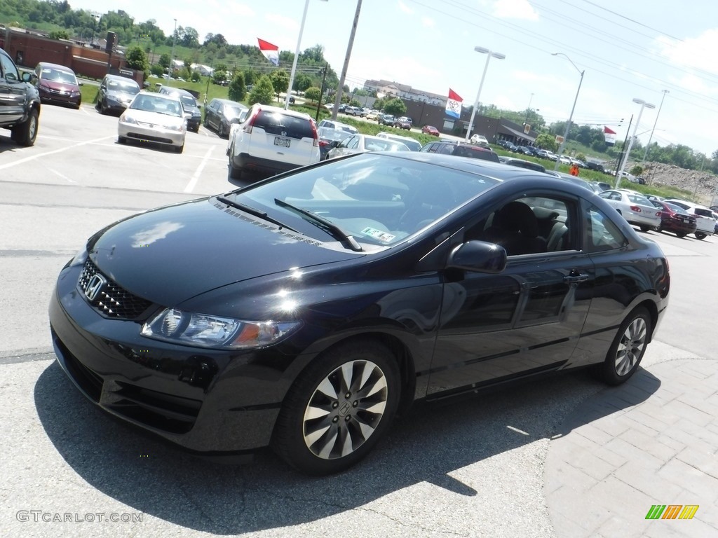2010 Civic EX Coupe - Crystal Black Pearl / Black photo #5