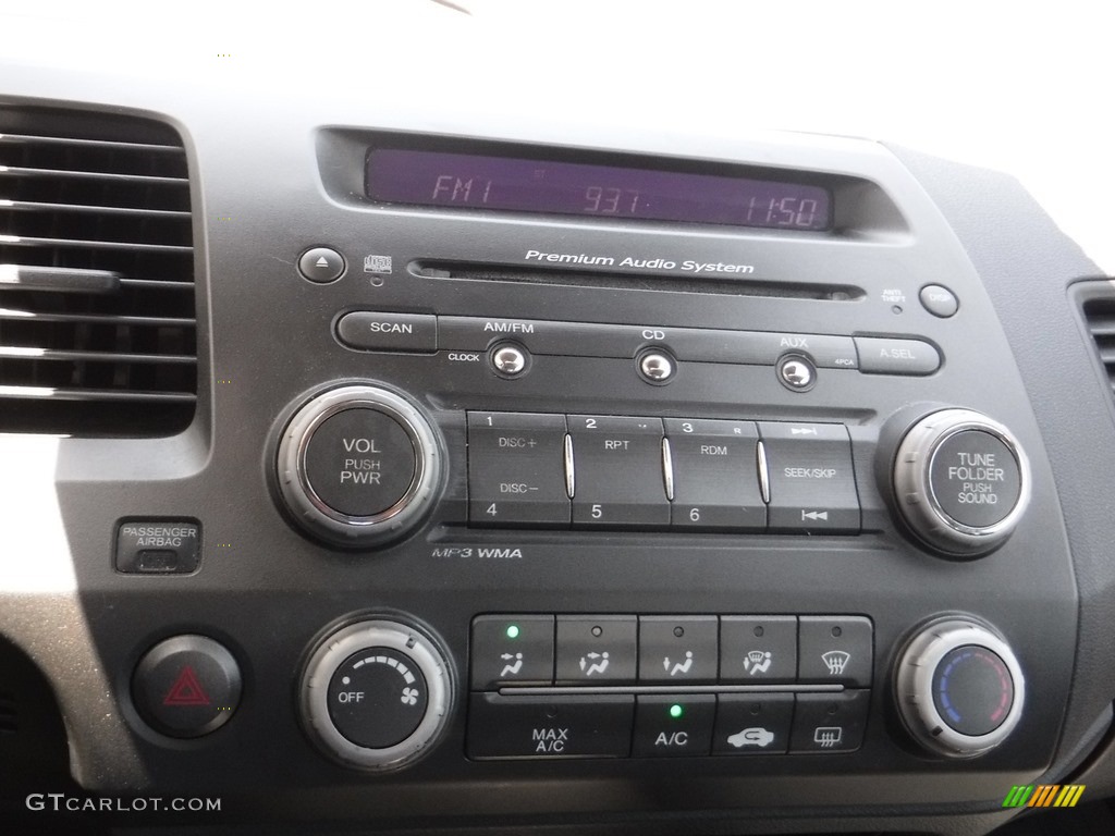 2010 Civic EX Coupe - Crystal Black Pearl / Black photo #15