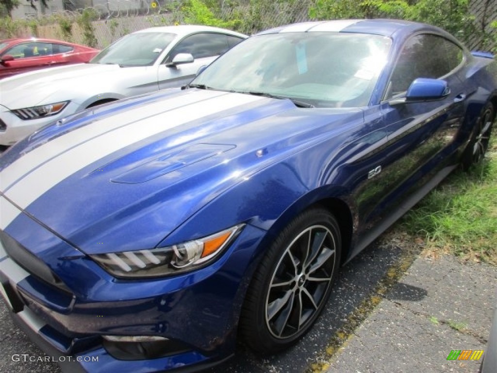 2016 Mustang GT Coupe - Deep Impact Blue Metallic / Ebony photo #2