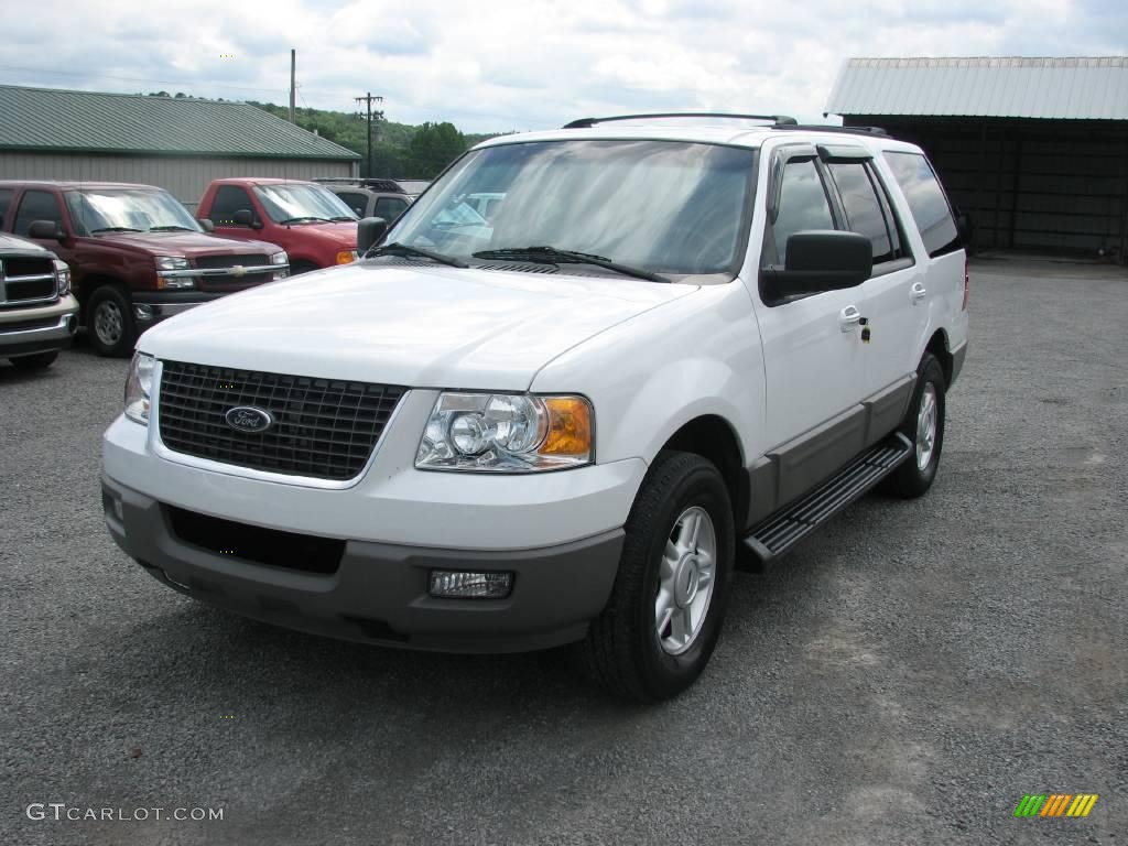 2003 Expedition XLT - Oxford White / Flint Grey photo #2