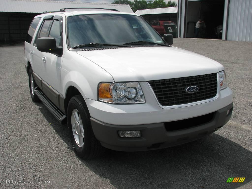 2003 Expedition XLT - Oxford White / Flint Grey photo #4