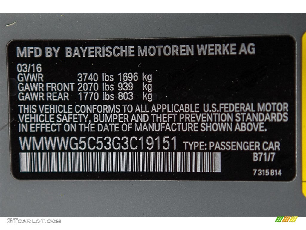2016 Convertible Color Code B71 for Moonwalk Gray Metallic Photo #113337014