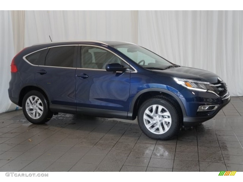 2016 CR-V EX-L - Obsidian Blue Pearl / Gray photo #5