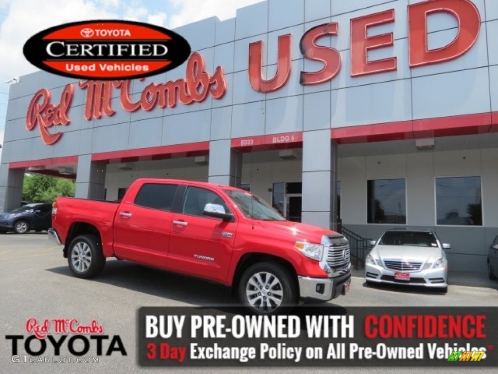 2016 Tundra Limited CrewMax - Radiant Red / Graphite photo #1