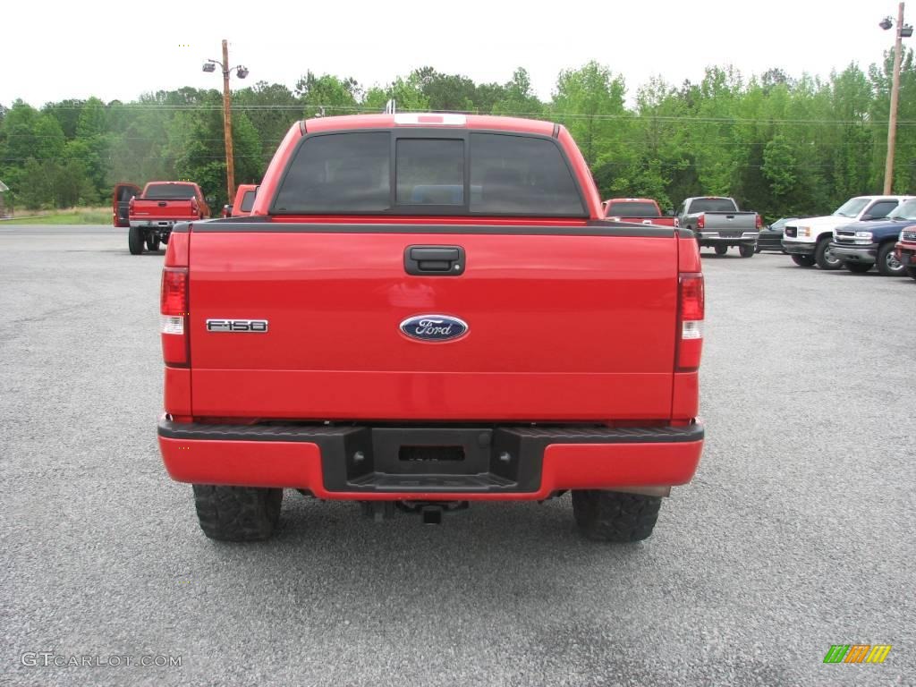 2006 F150 STX SuperCab 4x4 - Bright Red / Medium/Dark Flint photo #7