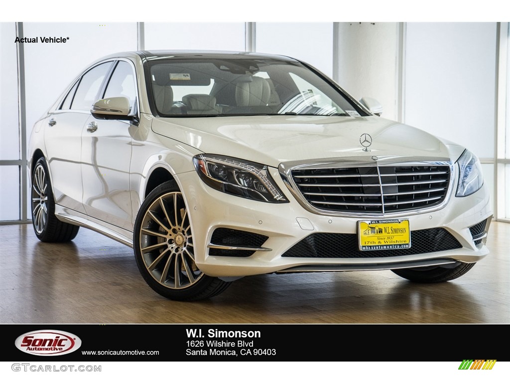 2016 S 550 Sedan - designo Diamond White Metallic / Silk Beige/Espresso Brown photo #1