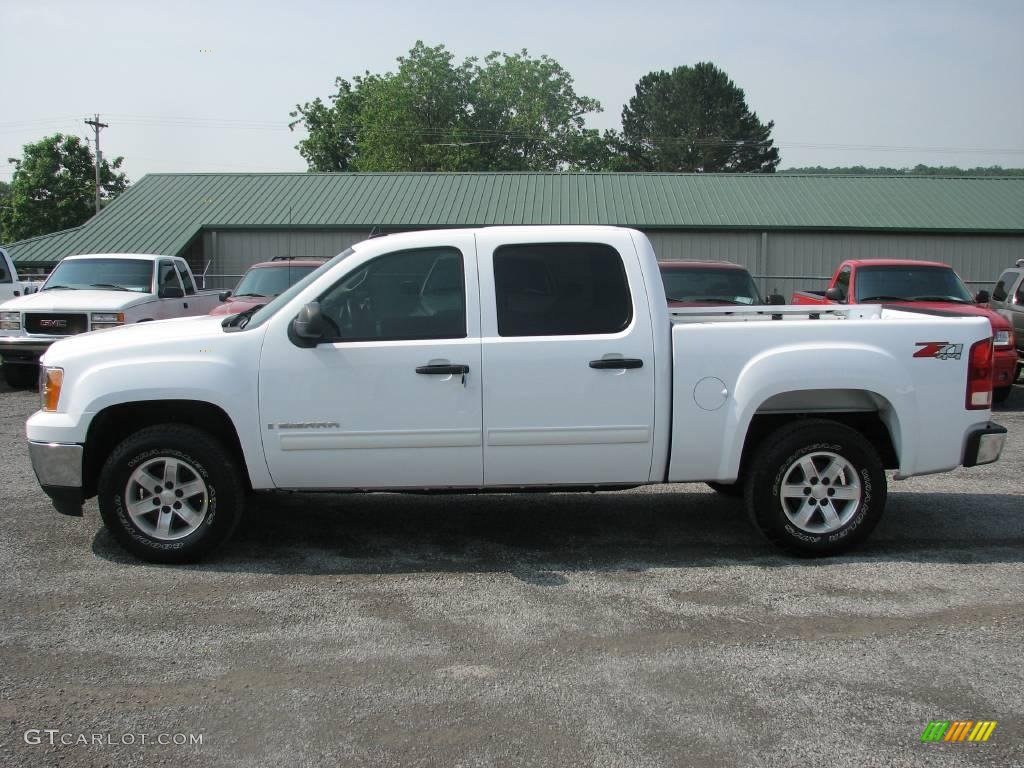 2008 Sierra 1500 SLE Crew Cab 4x4 - Summit White / Dark Titanium photo #1