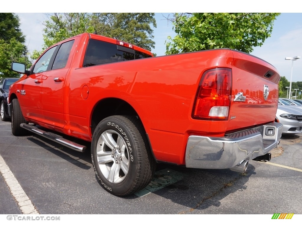 2014 1500 Big Horn Quad Cab - Flame Red / Black/Diesel Gray photo #2