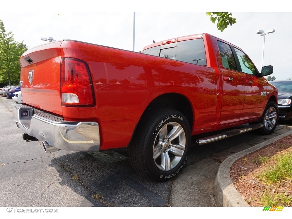 2014 1500 Big Horn Quad Cab - Flame Red / Black/Diesel Gray photo #3
