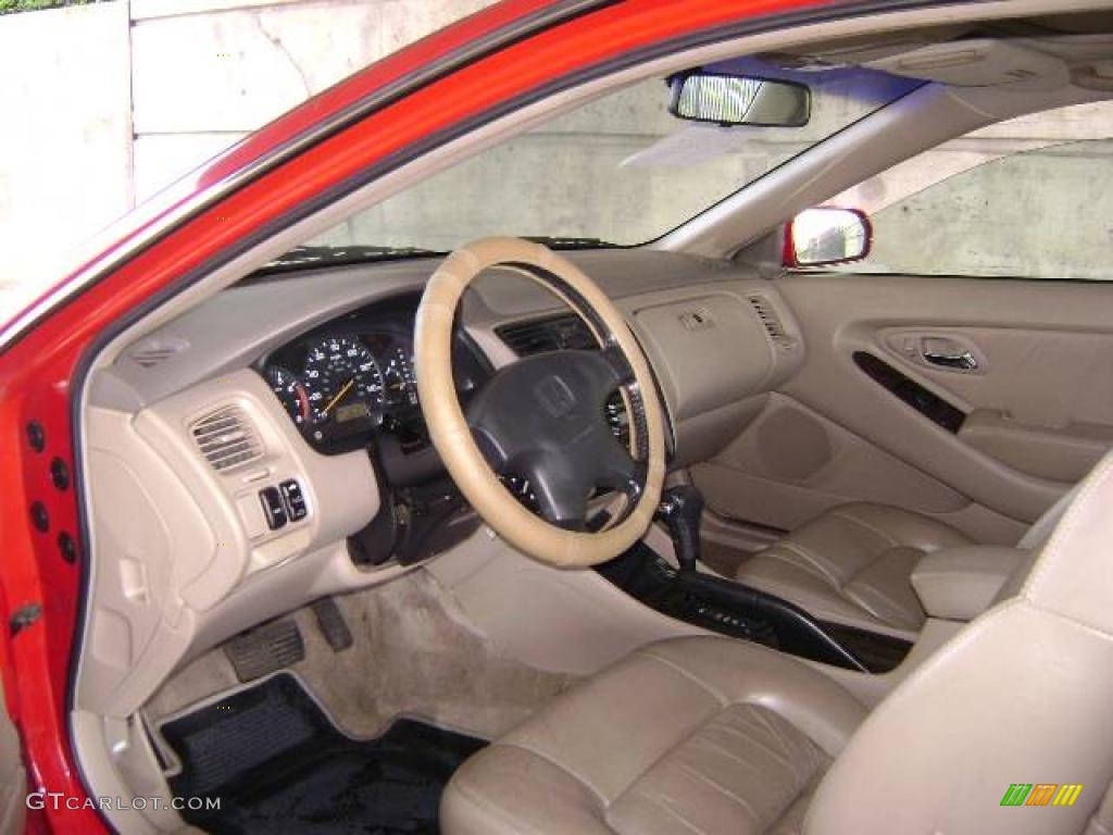 1998 Accord EX V6 Coupe - San Marino Red / Ivory photo #8
