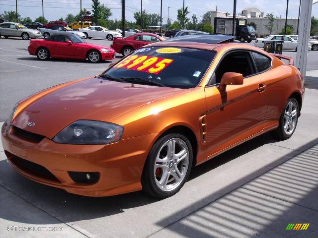 2006 Tiburon SE - Orange Crush / Black photo #1