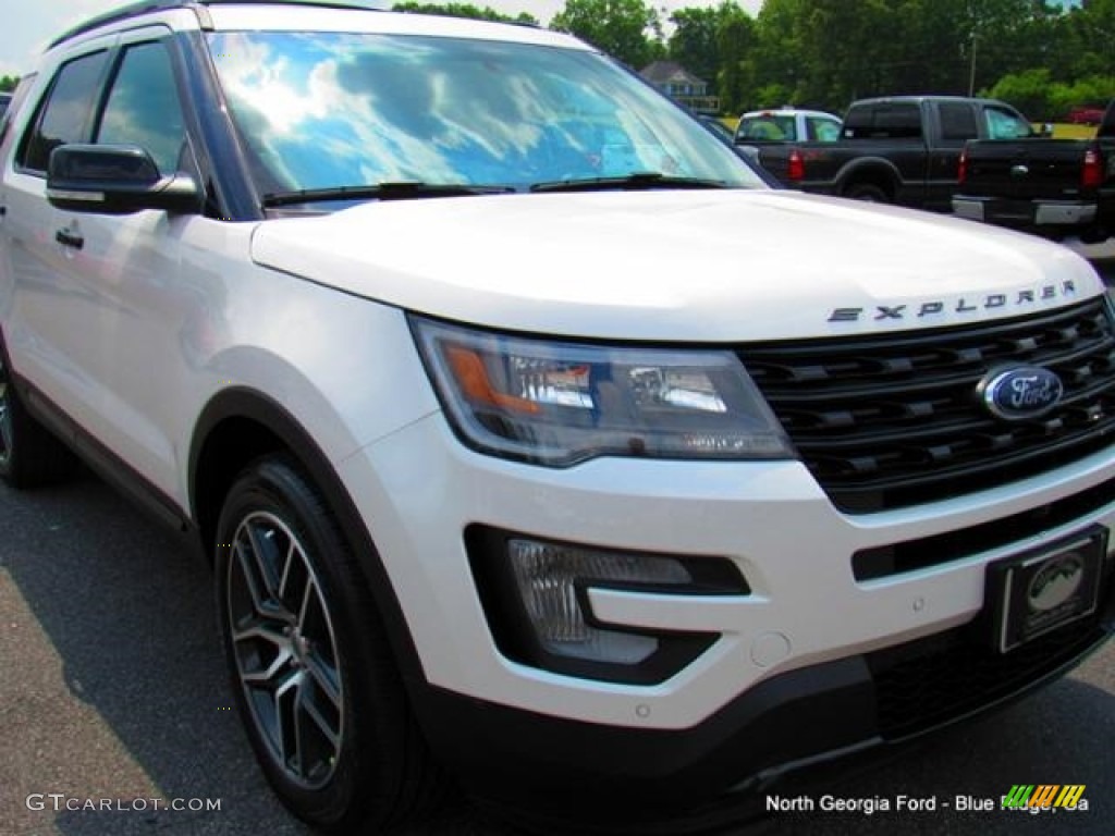 2016 Explorer Sport 4WD - White Platinum Metallic Tri-Coat / Ebony Black photo #37