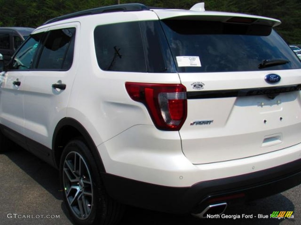 2016 Explorer Sport 4WD - White Platinum Metallic Tri-Coat / Ebony Black photo #39