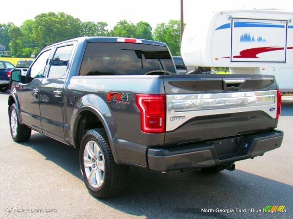 2016 F150 Platinum SuperCrew 4x4 - Magnetic / Platinum Black photo #3