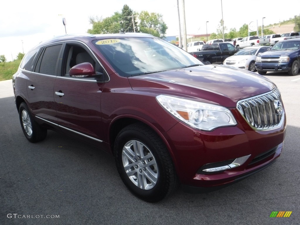 2015 Enclave Convenience - Crimson Red Tintcoat / Light Titanium/Dark Titanium photo #5